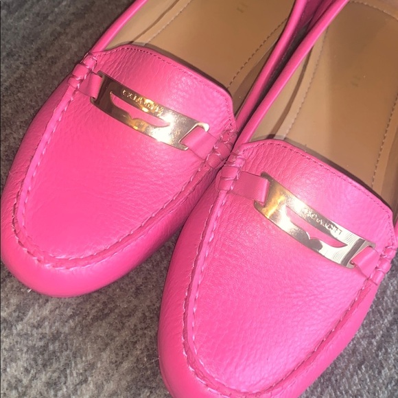 HOT PINK COACH LOAFERS! Great condition! - Picture 2 of 7